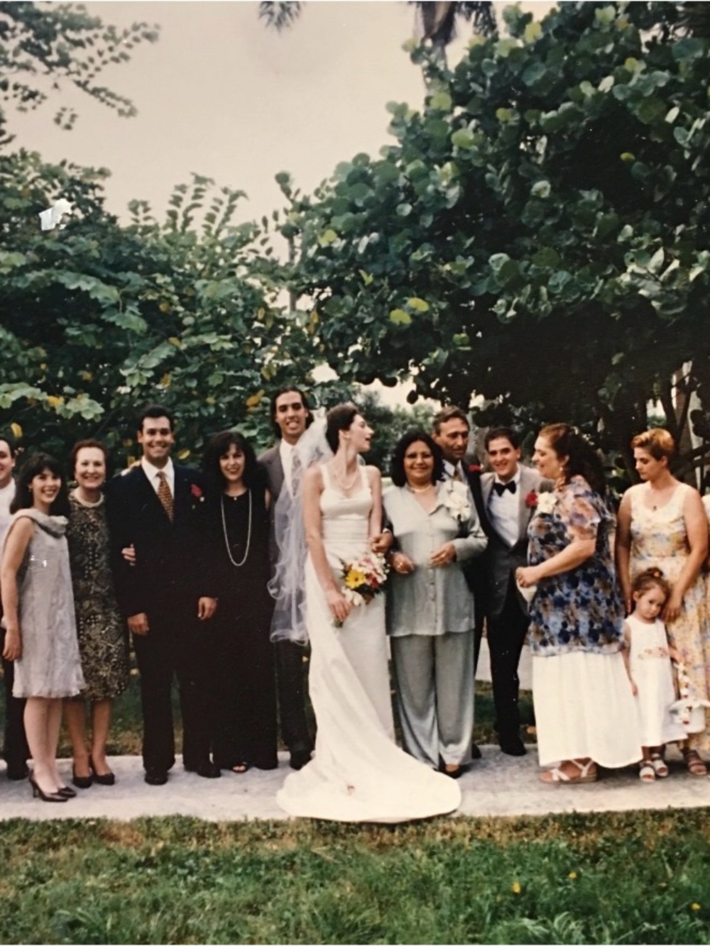 One of a Kind Hand-Beaded Venezuelan Wedding Dress by Mariela Eugenia Godoy 1997 - Picture 3 of 17
